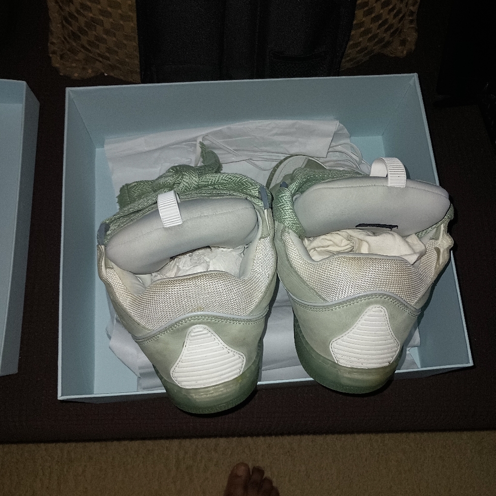 Lanvin RARE Colorway Lime/Olive Translucent Sole Skateboard Sneakers